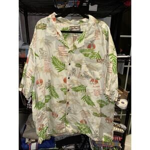 Vintage 90s Big Dogs Resort Wear Hawaiin Button Up Shirt Size 3xl